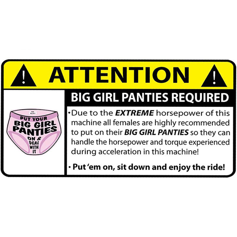 Funny Comic Car Warning Sticker