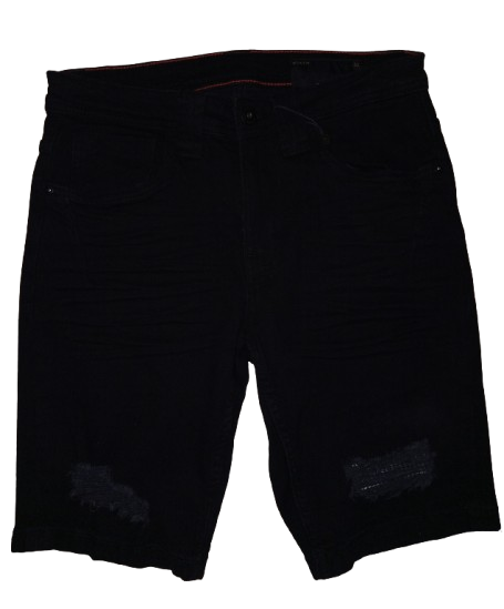 Six Lincoln Slim Fit Black Shorts