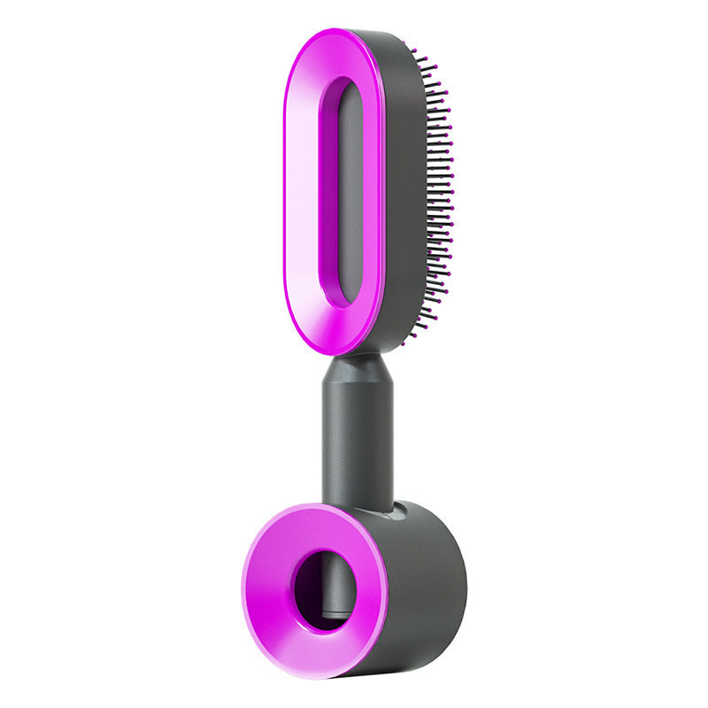 Self Cleaning Hair Brush One-key Cleaning Hair Loss Airbag Massage Scalp Comb Anti-Static Hairbrush