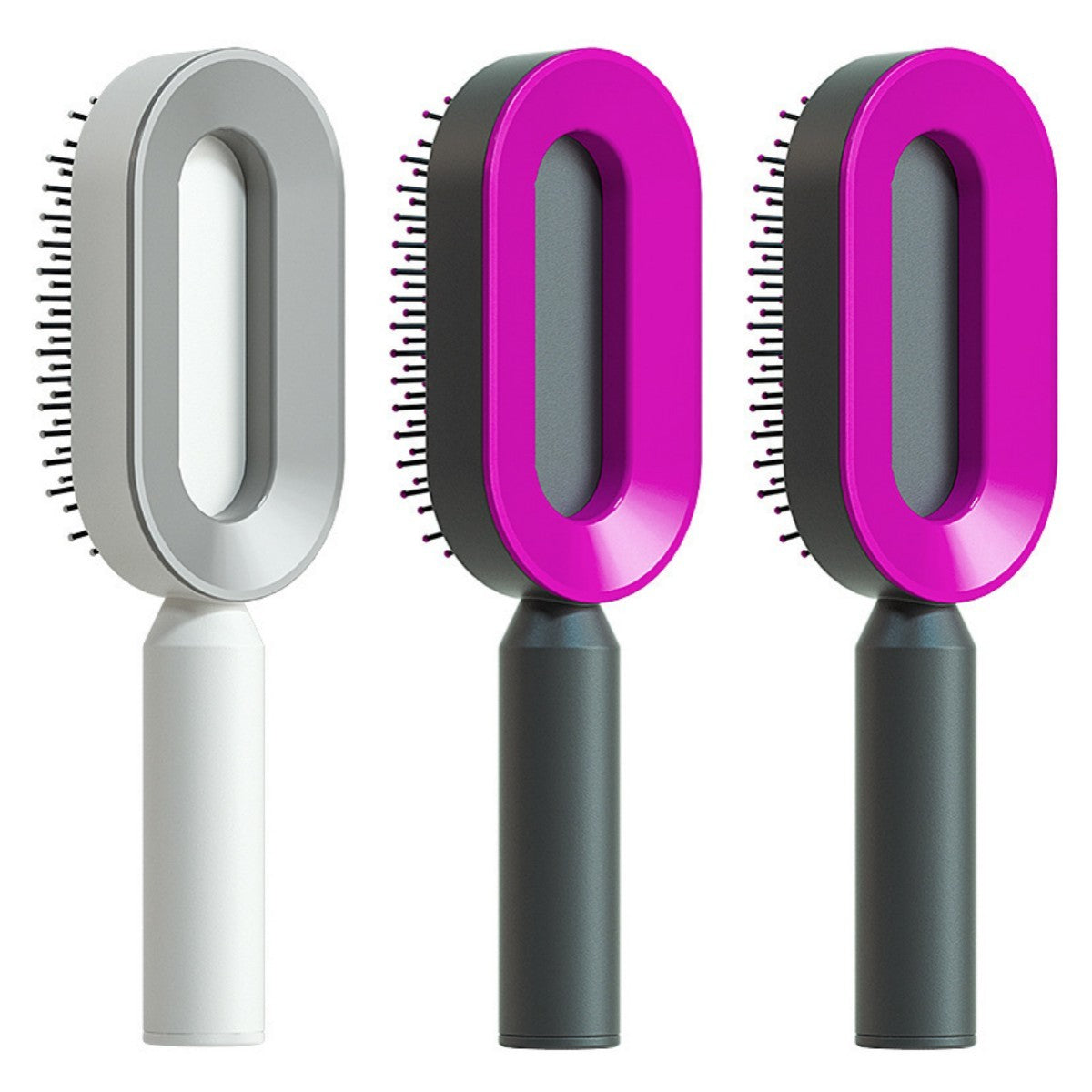 Self Cleaning Hair Brush One-key Cleaning Hair Loss Airbag Massage Scalp Comb Anti-Static Hairbrush