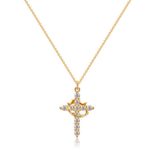 Diamond Crown Rotatable Necklace