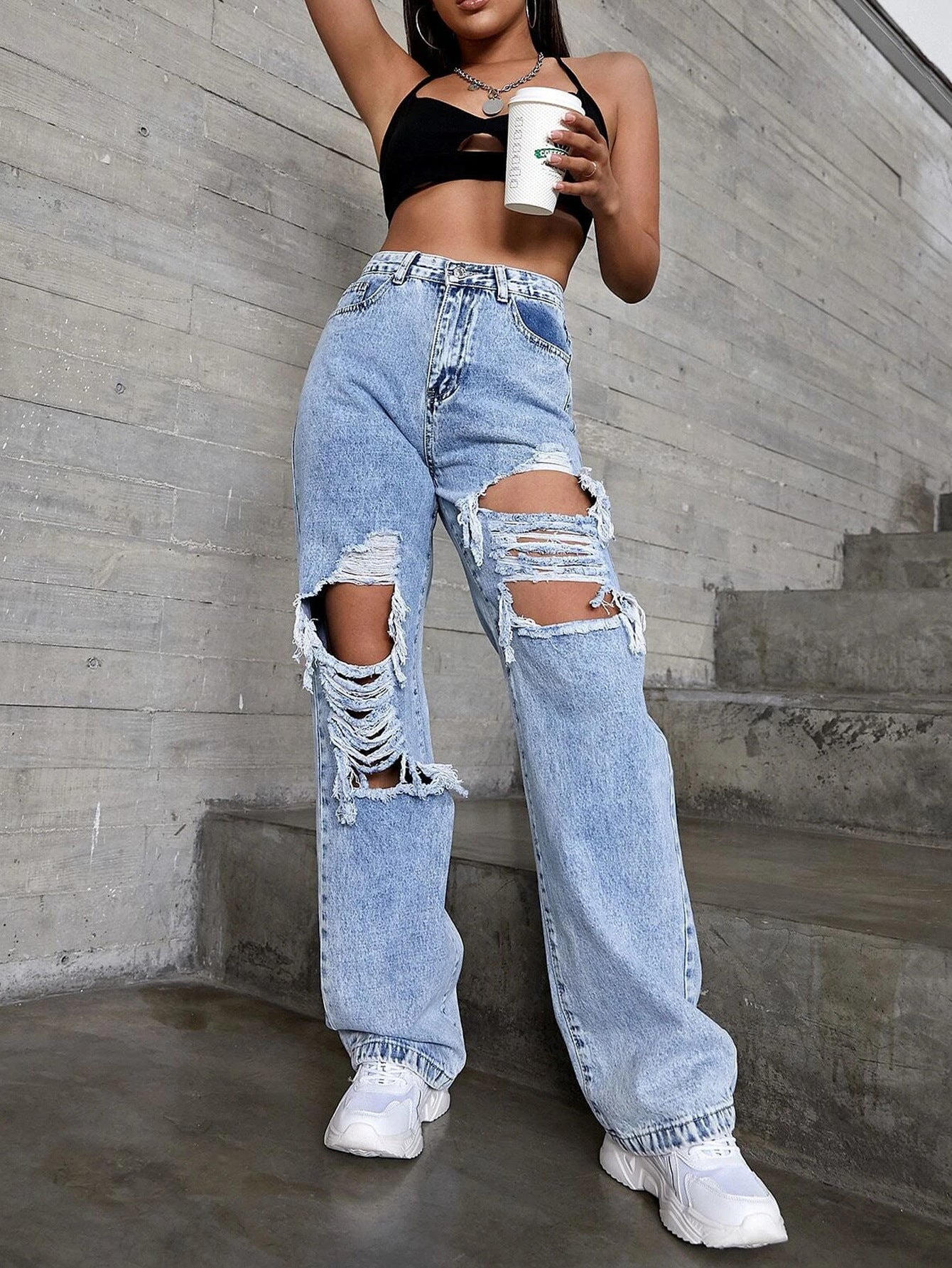 Bright Ripped Jeans