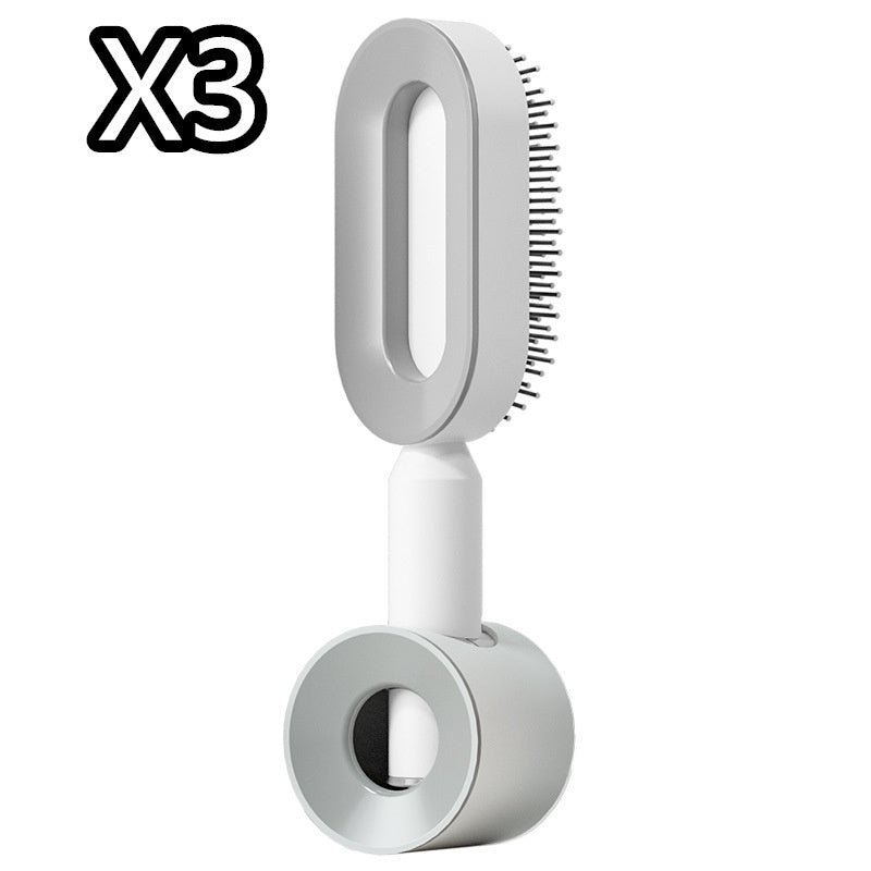 Self Cleaning Hair Brush One-key Cleaning Hair Loss Airbag Massage Scalp Comb Anti-Static Hairbrush