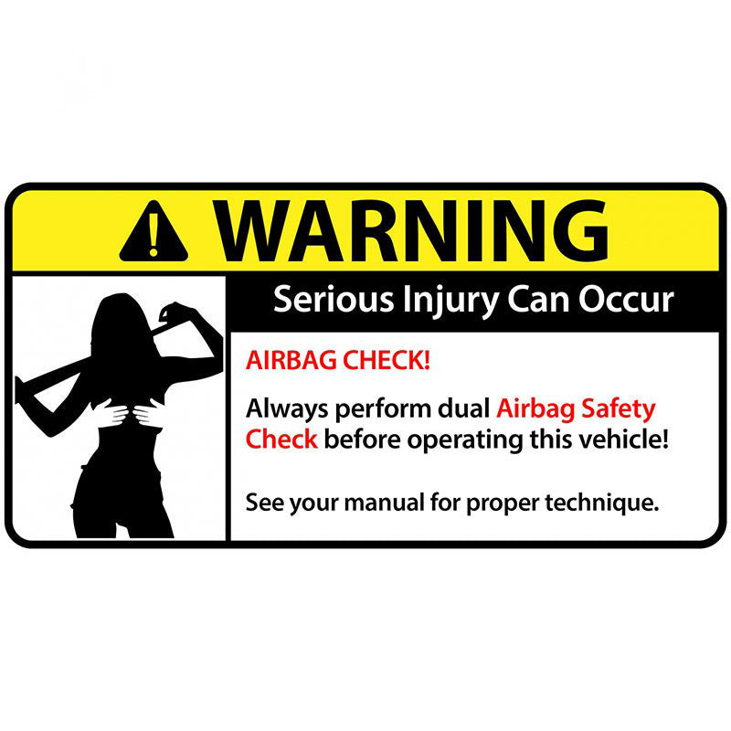 Funny Comic Car Warning Sticker