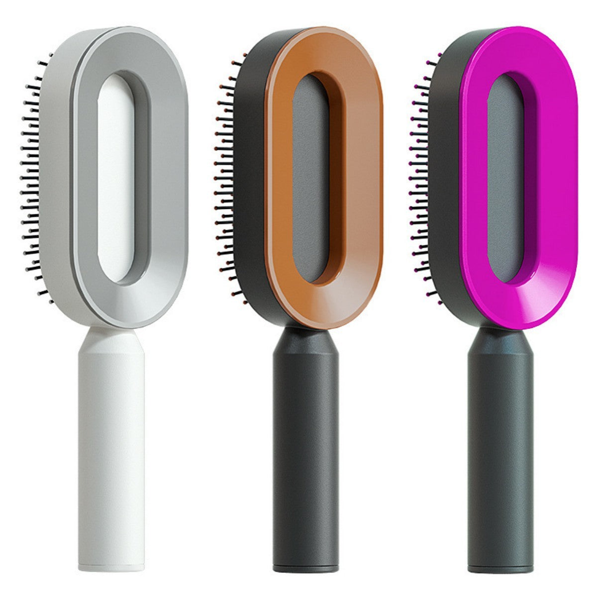 Self Cleaning Hair Brush One-key Cleaning Hair Loss Airbag Massage Scalp Comb Anti-Static Hairbrush