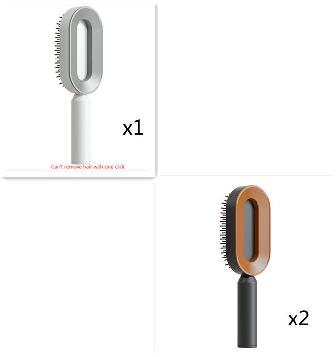 Self Cleaning Hair Brush One-key Cleaning Hair Loss Airbag Massage Scalp Comb Anti-Static Hairbrush