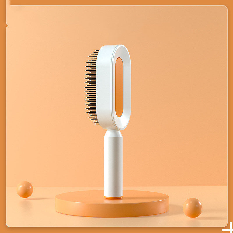 Self Cleaning Hair Brush One-key Cleaning Hair Loss Airbag Massage Scalp Comb Anti-Static Hairbrush