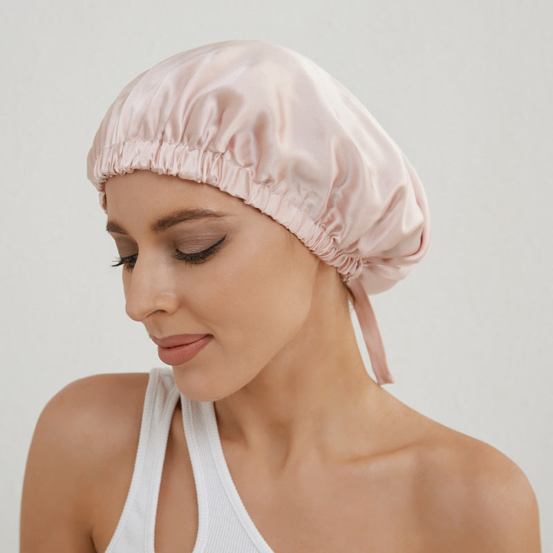 Double Layer Silk Nightcap