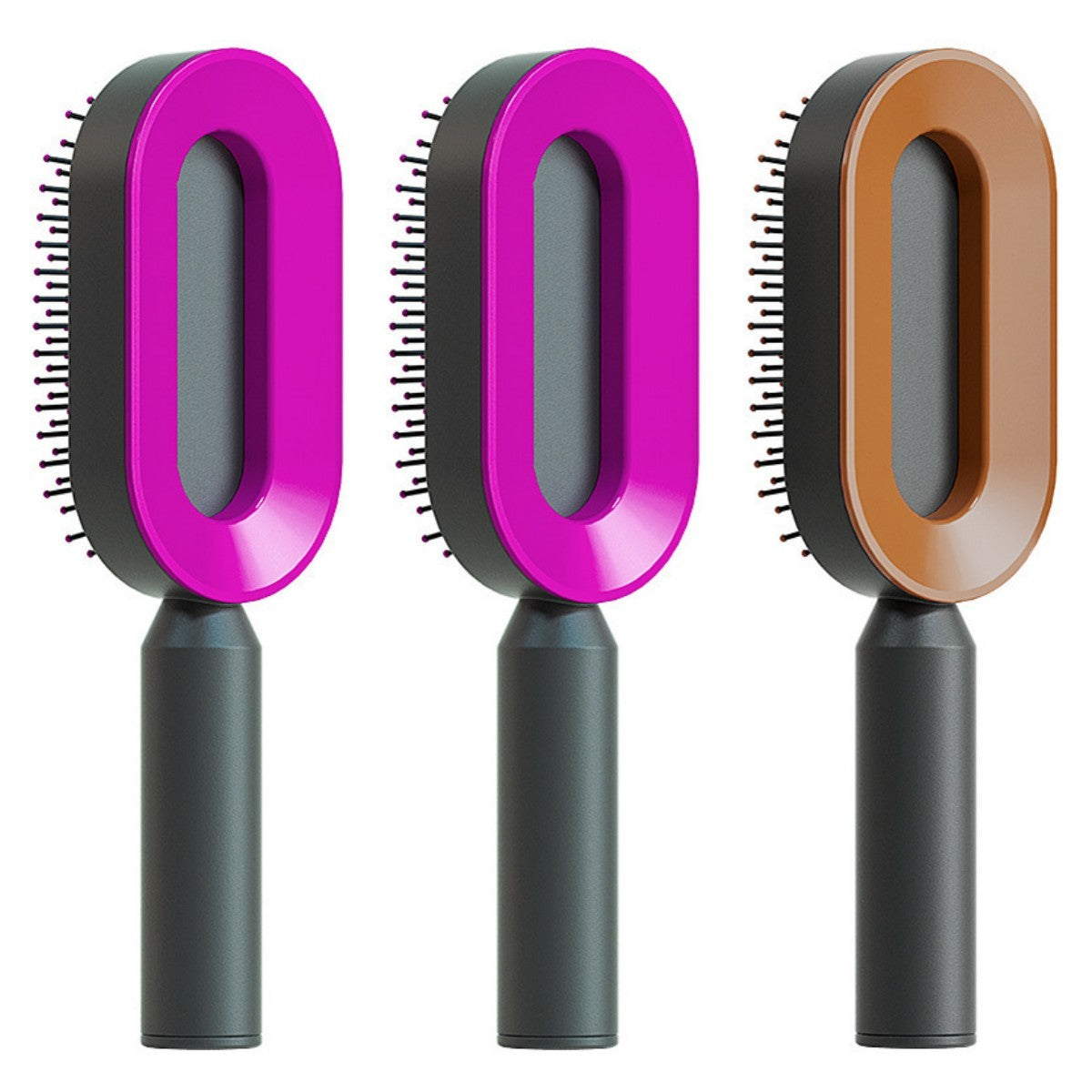 Self Cleaning Hair Brush One-key Cleaning Hair Loss Airbag Massage Scalp Comb Anti-Static Hairbrush