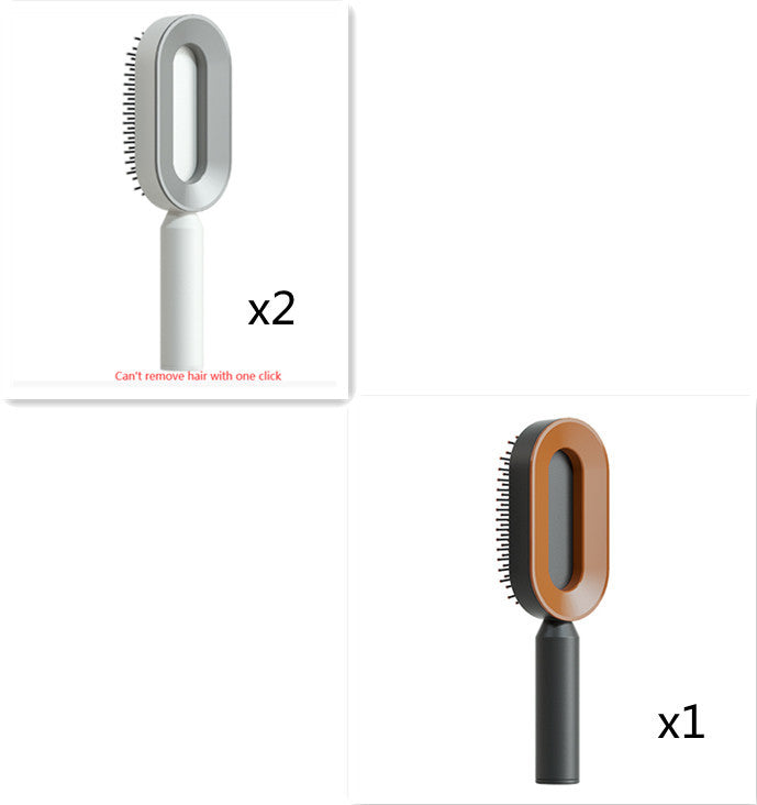 Self Cleaning Hair Brush One-key Cleaning Hair Loss Airbag Massage Scalp Comb Anti-Static Hairbrush