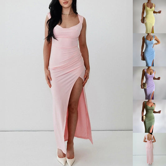 Sleeveless Slit Dress