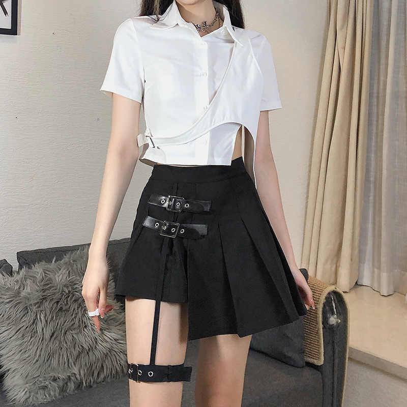 Asymmetric High Waist Skirt