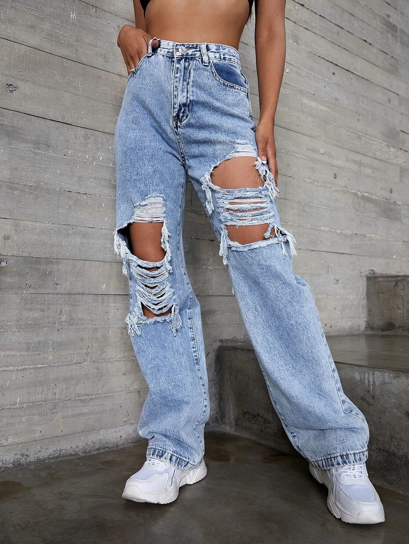 Bright Ripped Jeans