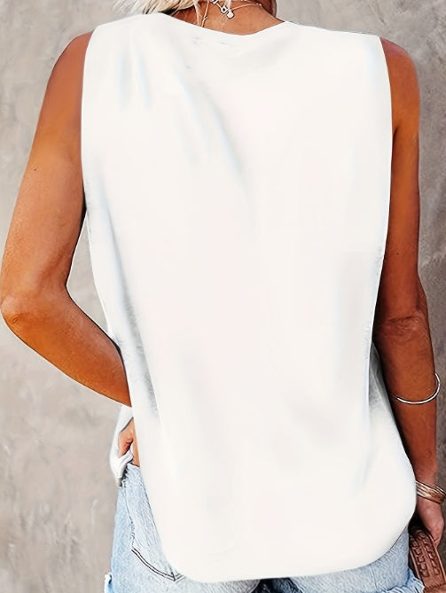 Off Shoulder Casual Vest