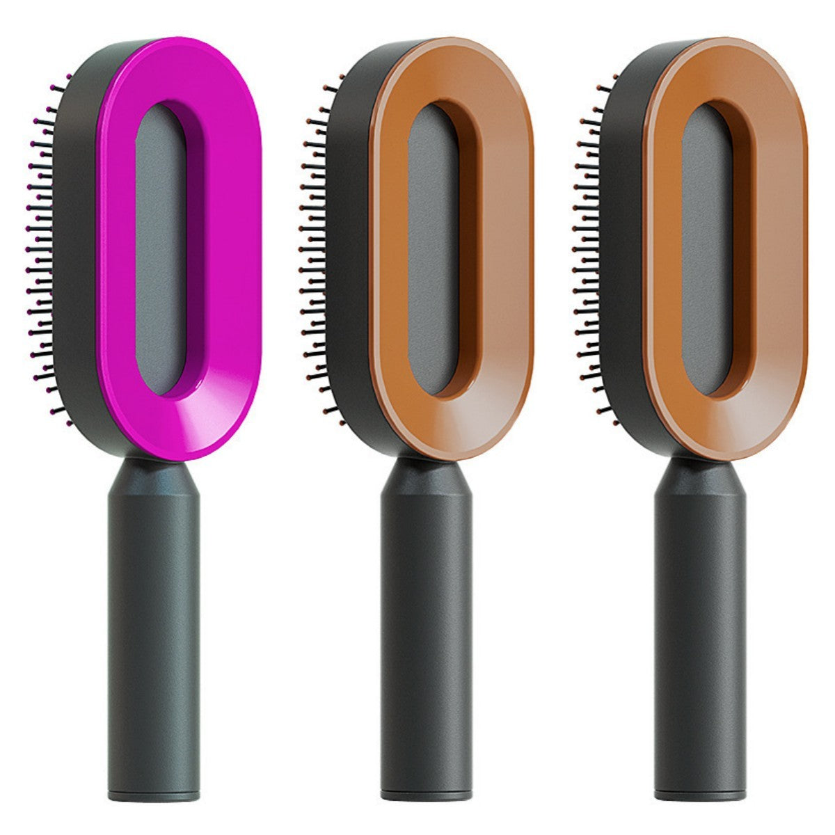 Self Cleaning Hair Brush One-key Cleaning Hair Loss Airbag Massage Scalp Comb Anti-Static Hairbrush