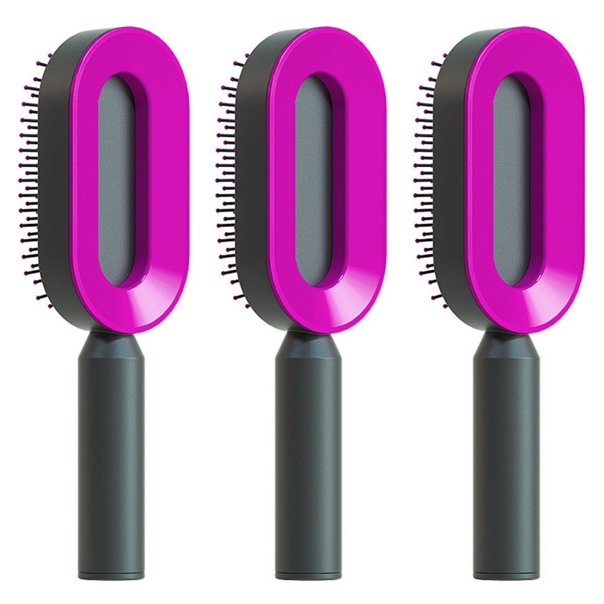 Self Cleaning Hair Brush One-key Cleaning Hair Loss Airbag Massage Scalp Comb Anti-Static Hairbrush