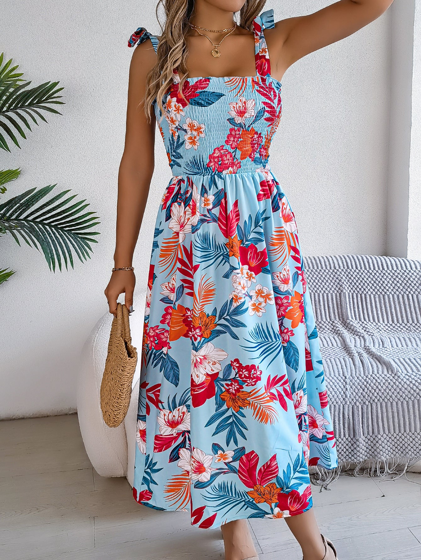 Flower Print Corset Dress