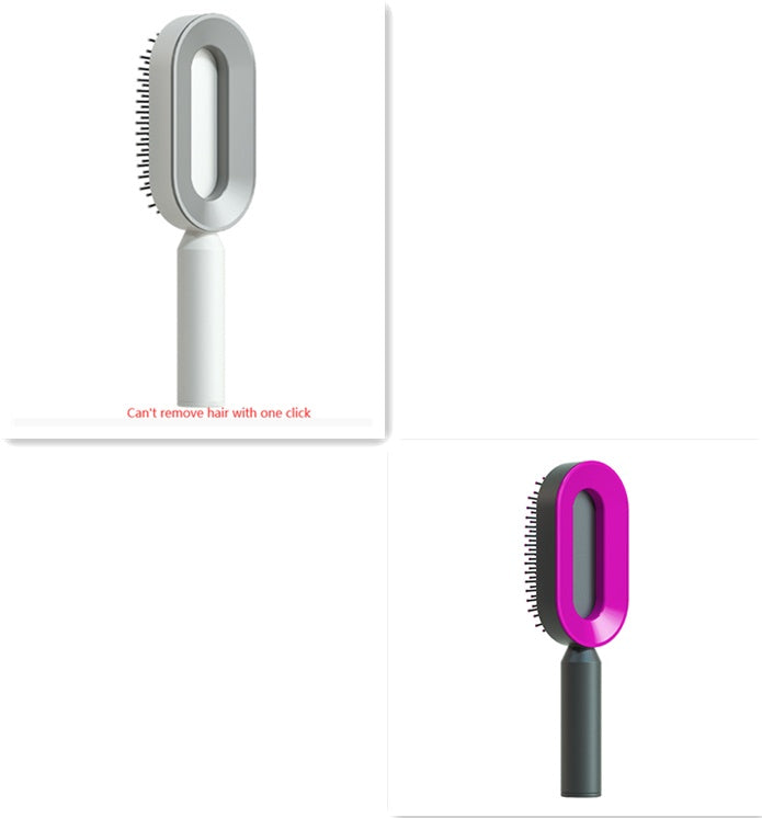 Self Cleaning Hair Brush One-key Cleaning Hair Loss Airbag Massage Scalp Comb Anti-Static Hairbrush