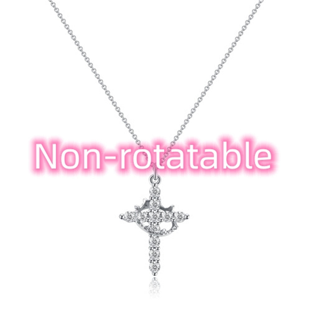 Diamond Crown Rotatable Necklace